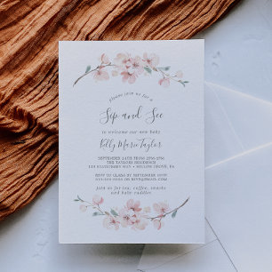 Invitation Ressort cerisier fleur Sip et voir