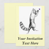 Invitation Ressort de chat (Devant / Derrière)