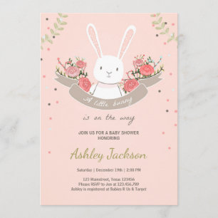 Invitation Ressort de lapin d'invitation de baby shower de