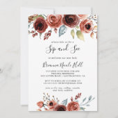 Invitation Ressort élégant floral Sip et voir (Devant)