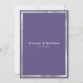 Invitation Ressort fleur sauvage violet lavande RSVP (Dos)