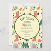 Invitation Ressort Floral Jardin Outils Pot Baby shower (Devant)