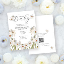 Ressort jonc QR Code Hello Baby shower