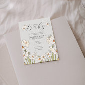 Invitation Ressort jonc QR Code Hello Baby shower