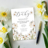 Invitation Ressort jonc QR Code Hello Baby shower