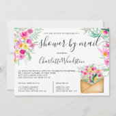Invitation Ressort mignon baby shower d'aquarelle florale par (Devant)
