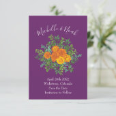 Invitation Ressort Rose orange violet Mariage (Debout devant)