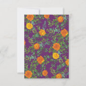 Invitation Ressort Rose orange violet Mariage (Dos)