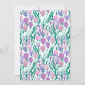 Invitation Ressort rose pourpre Tulipe Floral Aquarelle (Dos)