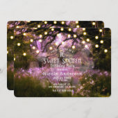 Invitation Ressort rustique Enchanted Lumières Forêt douce 16 (Devant / Derrière)