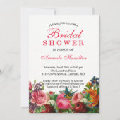 Invitation Ressort rustique Floral rose Fête des mariées OISE (Devant)