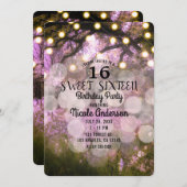 Invitation Ressort Rustique Lumières Enchantée Forest Sweet 1 (Devant / Derrière)