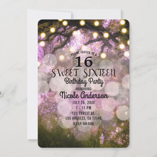 Invitation Ressort Rustique Lumières Enchantée Forest Sweet 1 (Devant)