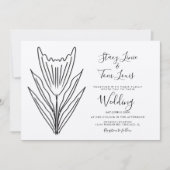 Invitation Ressort Tulip Floral Main dessinée Terme Invitatio (Devant)