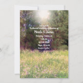 Invitation Ressorts floraux Enchantés Bois Mariages (Devant)