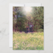 Invitation Ressorts floraux Enchantés Bois Mariages (Dos)