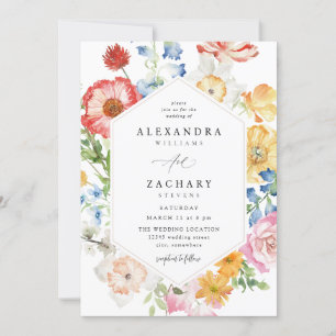 Invitation Ressorts multicolores Mariage 2