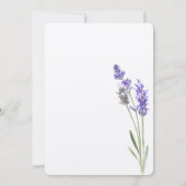 Invitation Ressorts simples de lavande (Dos)
