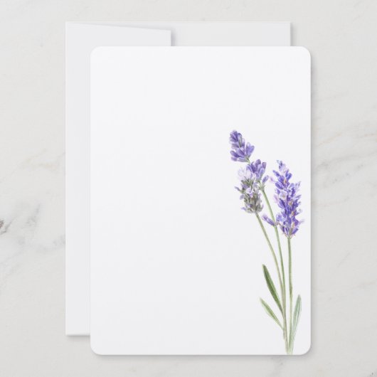Invitation Ressorts simples de lavande (Dos)