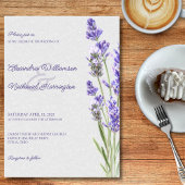 Invitation Ressorts simples de lavande sur Mariage gris mou