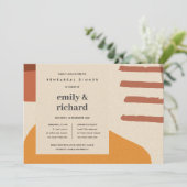 INVITATION RESTAURANT ARTISTIQUE JAUNE ABSTRAIT ET MODERNE (Debout devant)