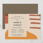 INVITATION RESTAURANT ARTISTIQUE JAUNE ABSTRAIT ET MODERNE (Devant / Derrière)