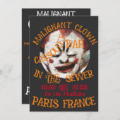 Invitation Restaurant Bar à Tiki Club de Nuit Clown Toga 2024 (Devant / Derrière)