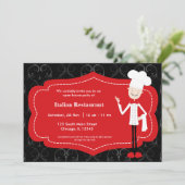 Invitation Restaurant Chef (Debout devant)