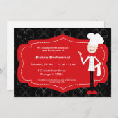 Invitation Restaurant Chef (Devant / Derrière)