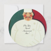 INVITATION RESTAURANT CHEF CUISINE ANNIVERSAIRE FÊTE INVITATI (Dos)