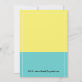 Invitation Restaurant de fête d'anniversaire de piscine bleue (Dos)