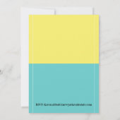 Invitation Restaurant de retraite simple jaune et bleu (Dos)