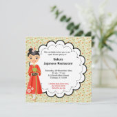 Invitation Restaurant d'ouverture japonaise (Debout devant)