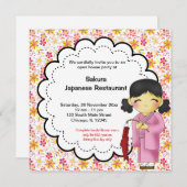 Invitation Restaurant d'ouverture japonaise (Devant / Derrière)