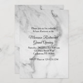 Invitation Restaurant Grand Marbre d'ouverture (Devant / Derrière)