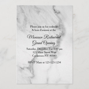 Invitation Restaurant Grand Marbre d'ouverture