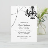 Invitation Restaurant Grand Ouverture avec lustre (Debout devant)