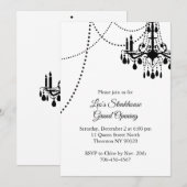 Invitation Restaurant Grand Ouverture avec lustre (Devant / Derrière)