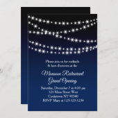 Invitation Restaurant Grand Ouverture Jumeaux lumineux bleu f (Devant / Derrière)