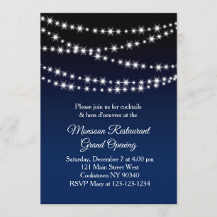 Invitation Restaurant Grand Ouverture Jumeaux lumineux bleu f