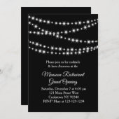 Invitation Restaurant Grand Ouverture Lumière noir (Devant / Derrière)