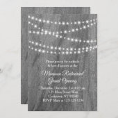 Invitation Restaurant Grand Ouverture Twinkle Lights granit (Devant / Derrière)