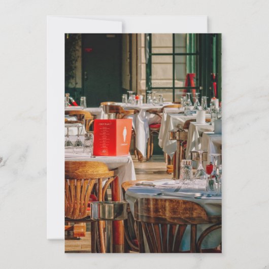 Invitation Restaurant Moderne (Dos)