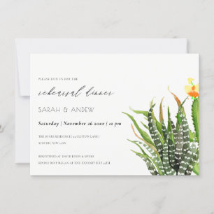 INVITATION RESTAURANT MODERNE CACTUS GARDEN WATERCOLOR REHEAR
