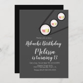 Invitation Restaurant Oriental Anniversaire Sushi Dinner (Devant / Derrière)