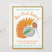 Invitation Restaurant thaïlandais Mango Sticky Rice (Devant)