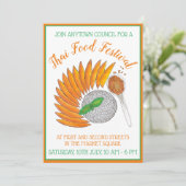 Invitation Restaurant thaïlandais Mango Sticky Rice (Debout devant)