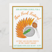 Invitation Restaurant thaïlandais Mango Sticky Rice (Devant / Derrière)