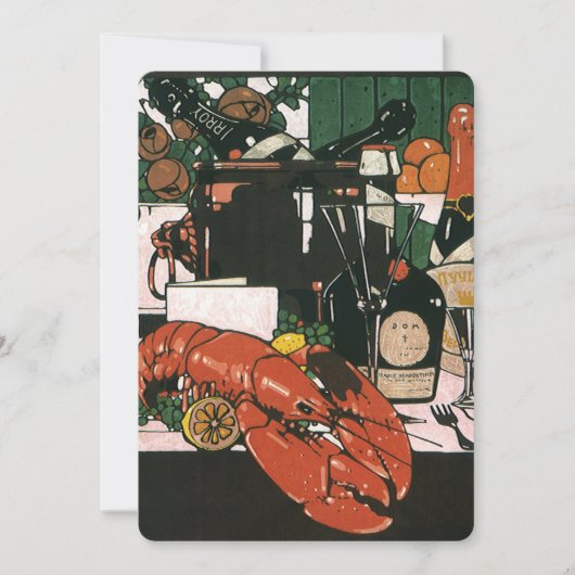 Invitation Restaurant vintage Élégant Ouverture tamisée (Devant)