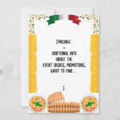 Invitation Restauration italienne et inauguration invita (Dos)